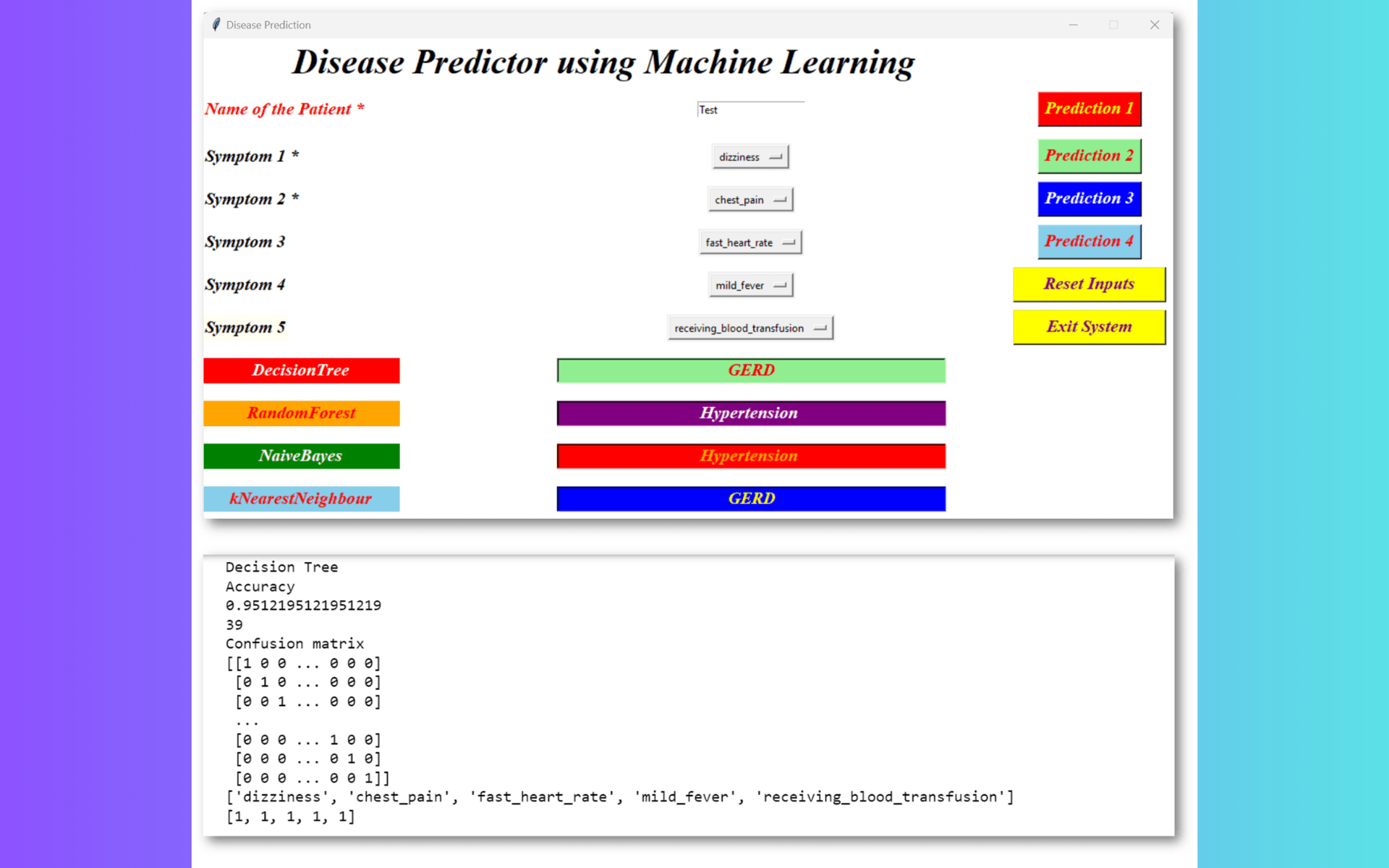 Disease prediction